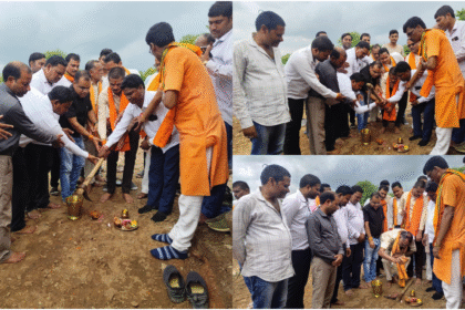 गंडई खुर्द में सीसी रोड, पुलिया व नाली निर्माण कार्यों का जनप्रतिनिधियों ने किया भूमिपूजन