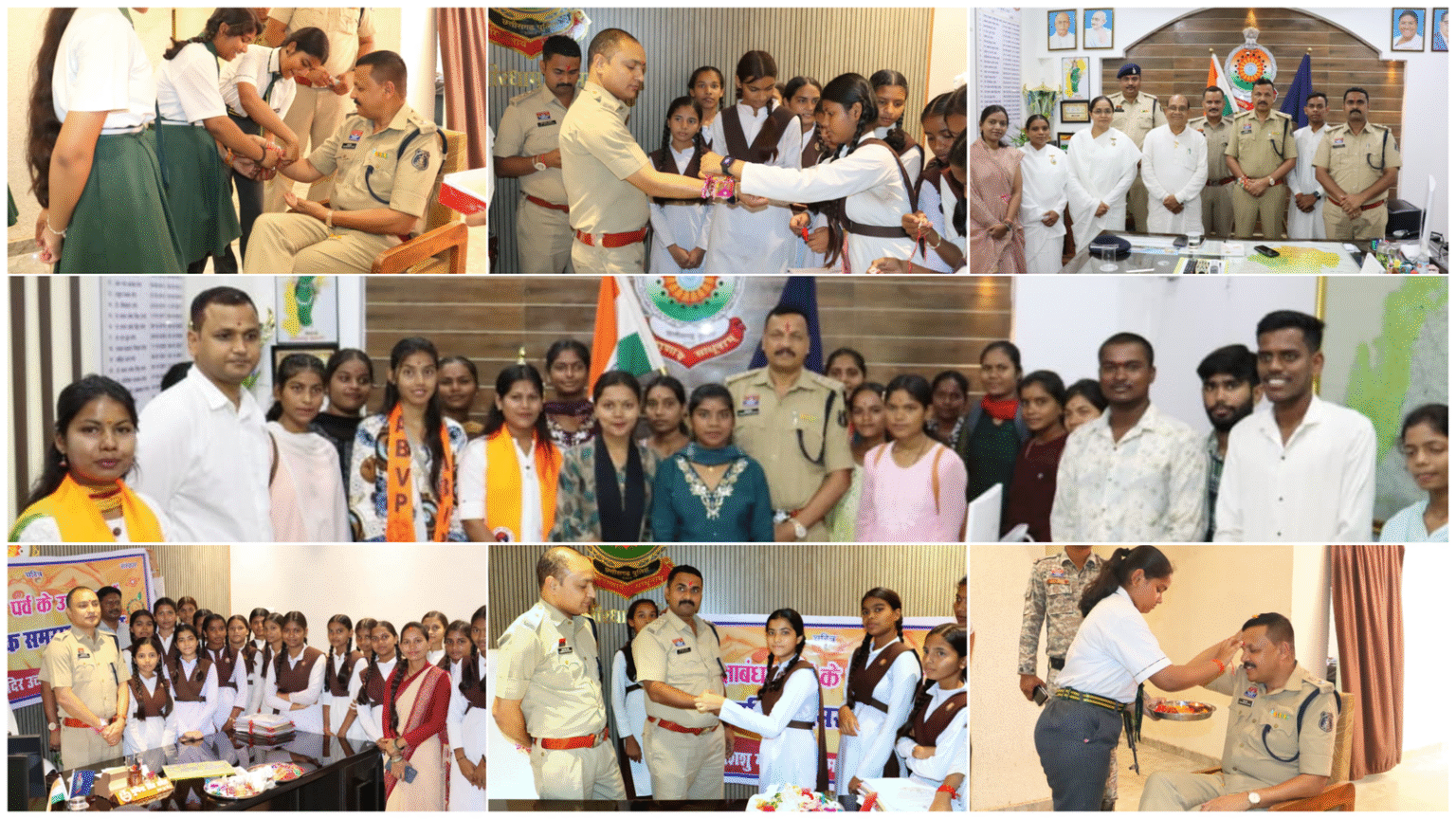 कबीरधाम में बहनों ने पुलिस भाइयों को बांधी राखी, लिया सुरक्षा का संकल्प